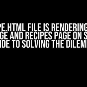 My recipe.html file is rendering as both home page and recipes page on server: A Guide to Solving the Dilemma