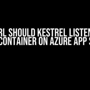 What URL Should Kestrel Listen to in a Docker Container on Azure App Service?